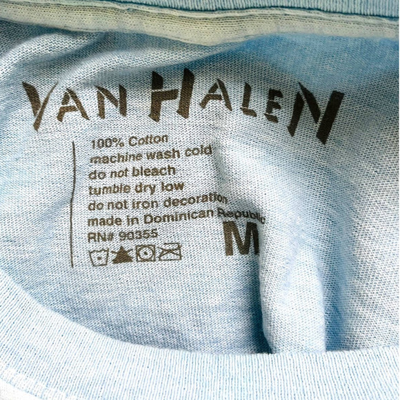 Van Halen NEW Retro Style Short Sleeve Cropped Graphic Band TShirt 100% Cotton M - Picture 4 of 4